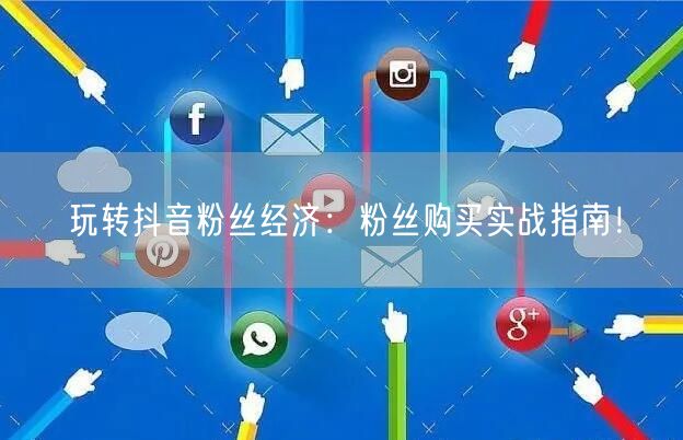 玩转抖音粉丝经济：粉丝购买实战指南！