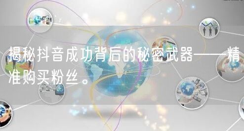 揭秘抖音成功背后的秘密武器——精准购买粉丝。