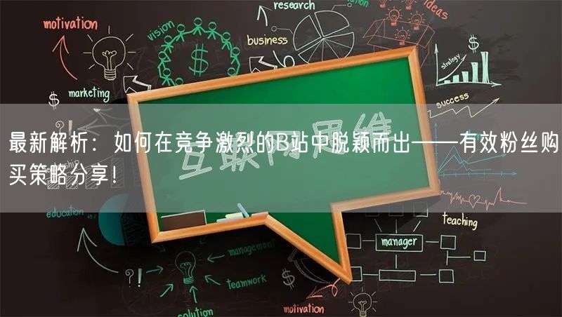 最新解析：如何在竞争激烈的B站中脱颖而出——有效粉丝购买策略分享！