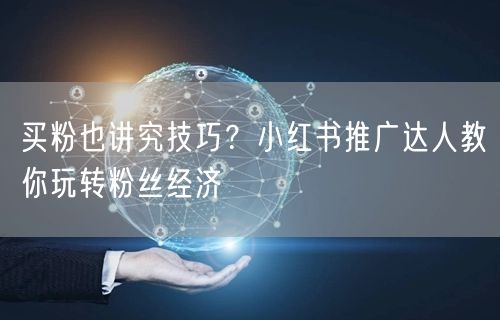 买粉也讲究技巧？小红书推广达人教你玩转粉丝经济