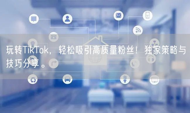 玩转TikTok，轻松吸引高质量粉丝！独家策略与技巧分享。