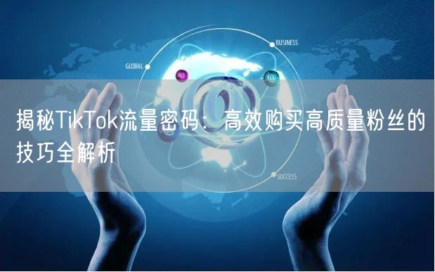 揭秘TikTok流量密码：高效购买高质量粉丝的技巧全解析