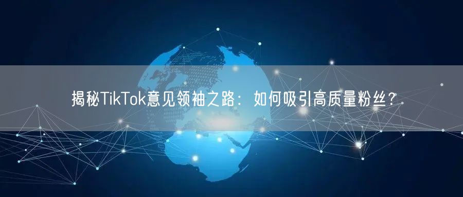 揭秘TikTok意见领袖之路：如何吸引高质量粉丝？