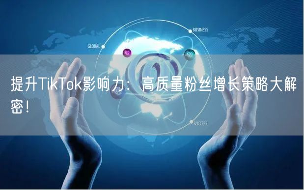 提升TikTok影响力：高质量粉丝增长策略大解密！