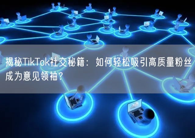 揭秘TikTok社交秘籍：如何轻松吸引高质量粉丝成为意见领袖？