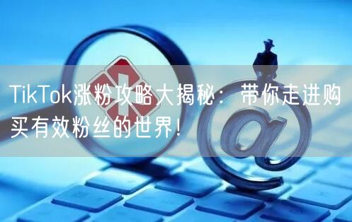 TikTok涨粉攻略大揭秘：带你走进购买有效粉丝的世界！