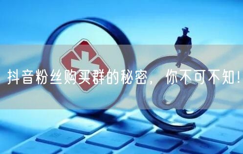 抖音粉丝购买群的秘密，你不可不知！