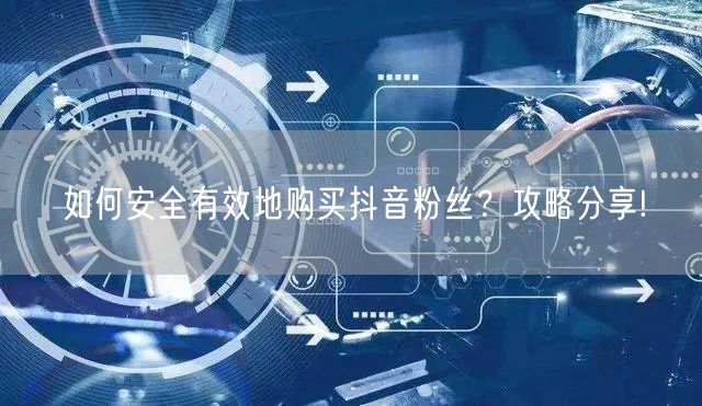如何安全有效地购买抖音粉丝？攻略分享!