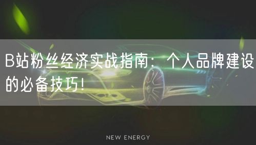 B站粉丝经济实战指南：个人品牌建设的必备技巧！