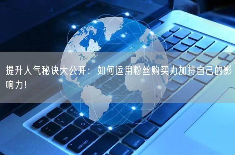 提升人气秘诀大公开：如何运用粉丝购买力加持自己的影响力！