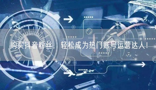 购买抖音粉丝，轻松成为热门账号运营达人！
