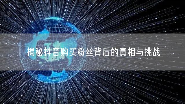 揭秘抖音购买粉丝背后的真相与挑战