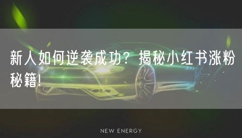 新人如何逆袭成功？揭秘小红书涨粉秘籍!