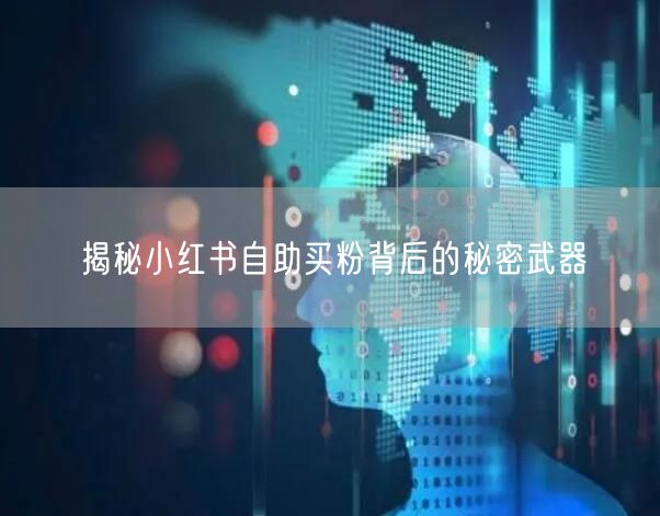 揭秘小红书自助买粉背后的秘密武器