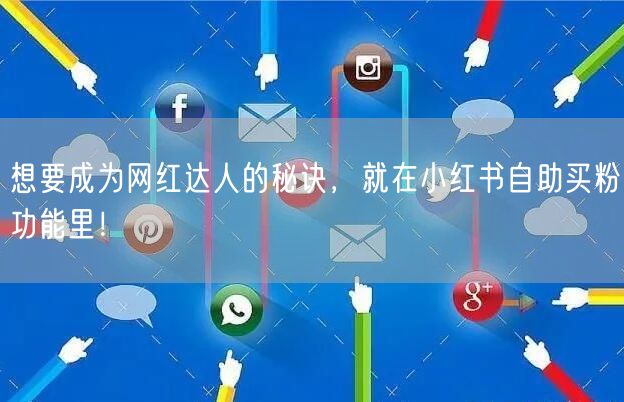 想要成为网红达人的秘诀，就在小红书自助买粉功能里！